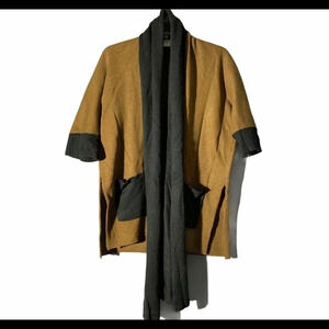 2 Chic Luxe Open Hi-Lo Sweater Cardigan W/Pockets